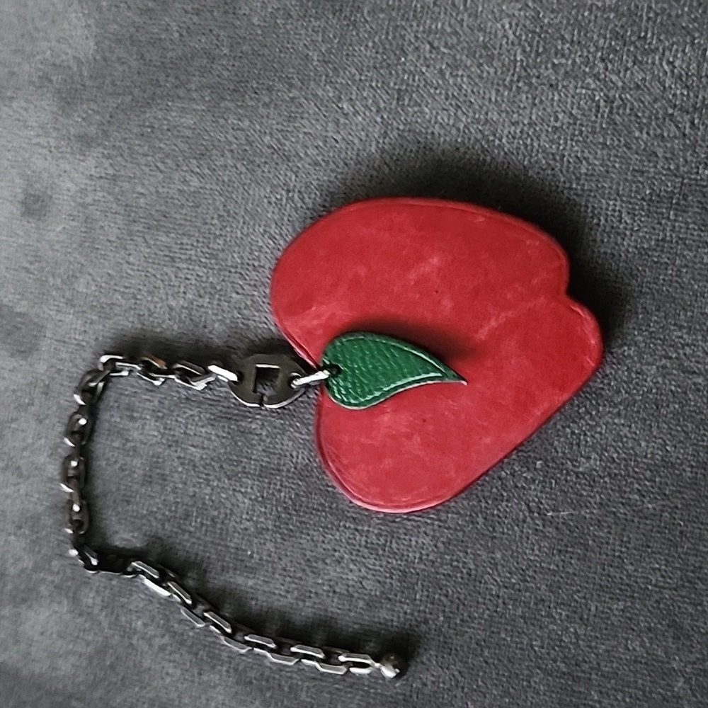 HERMES Fruit Motif Apple Bag Charm Red